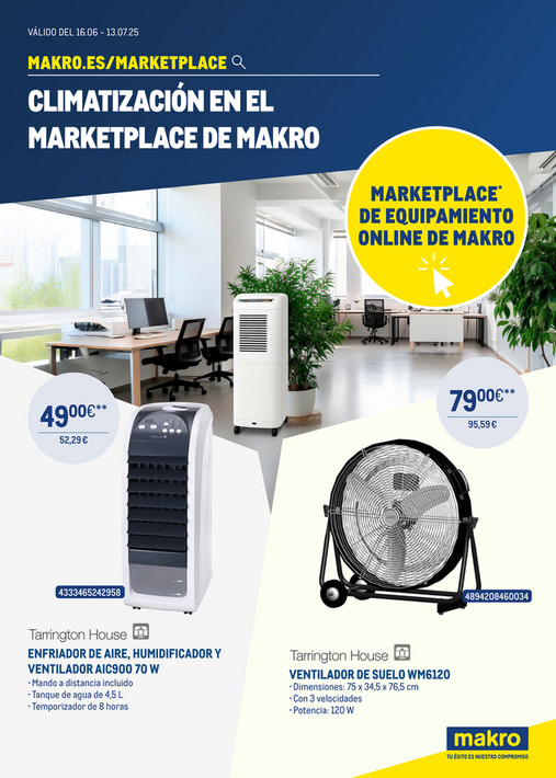 Climatización en el Marketplace de Makro