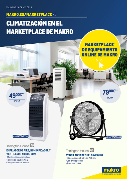 Climatización en el Marketplace de Makro