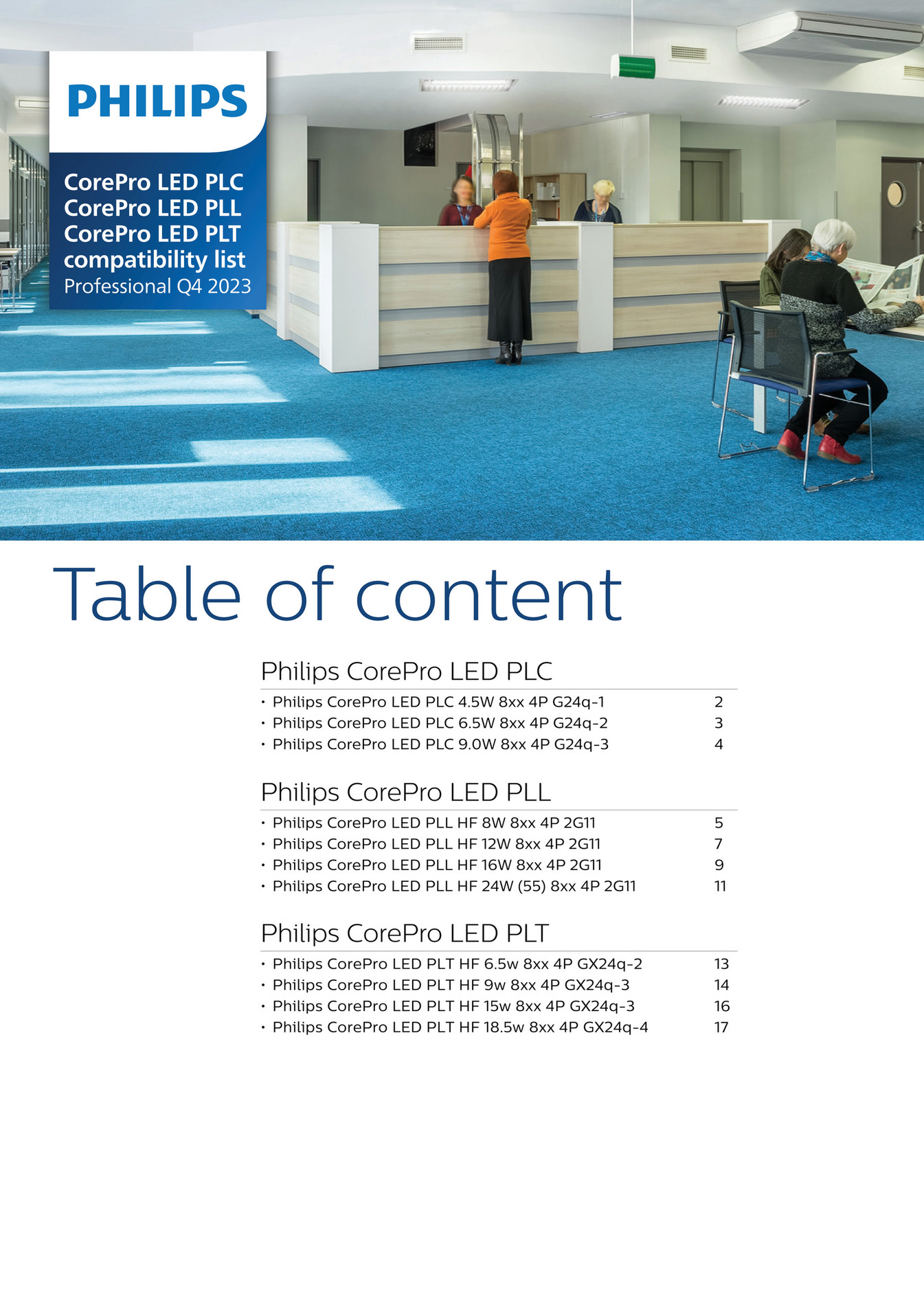 Technische Unie Philips PLC_PLL LED compatibility list Q4 2023 Pagina 1