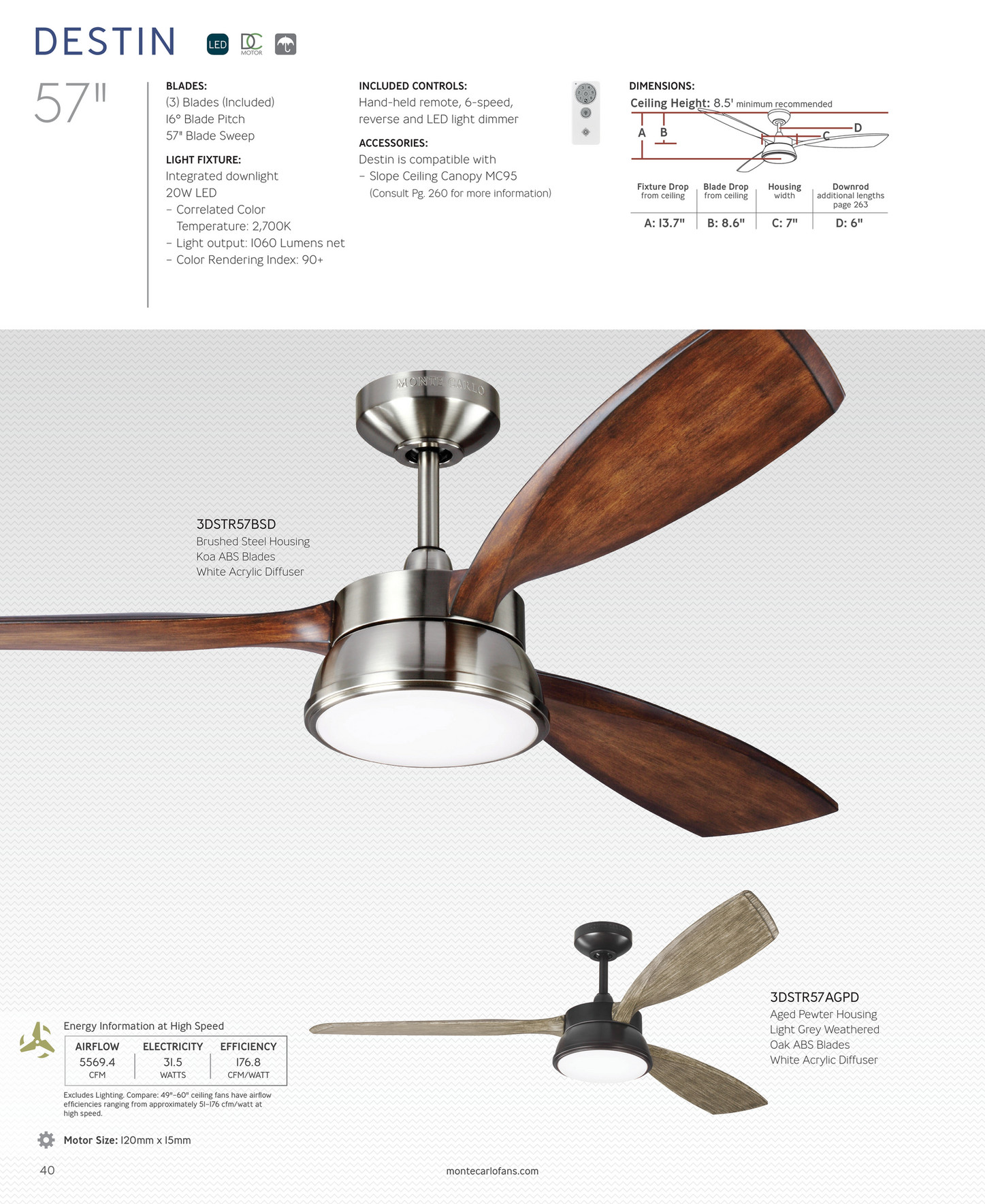 Monte Carlo 2017 Ceiling Fan Catalog Page 42 43