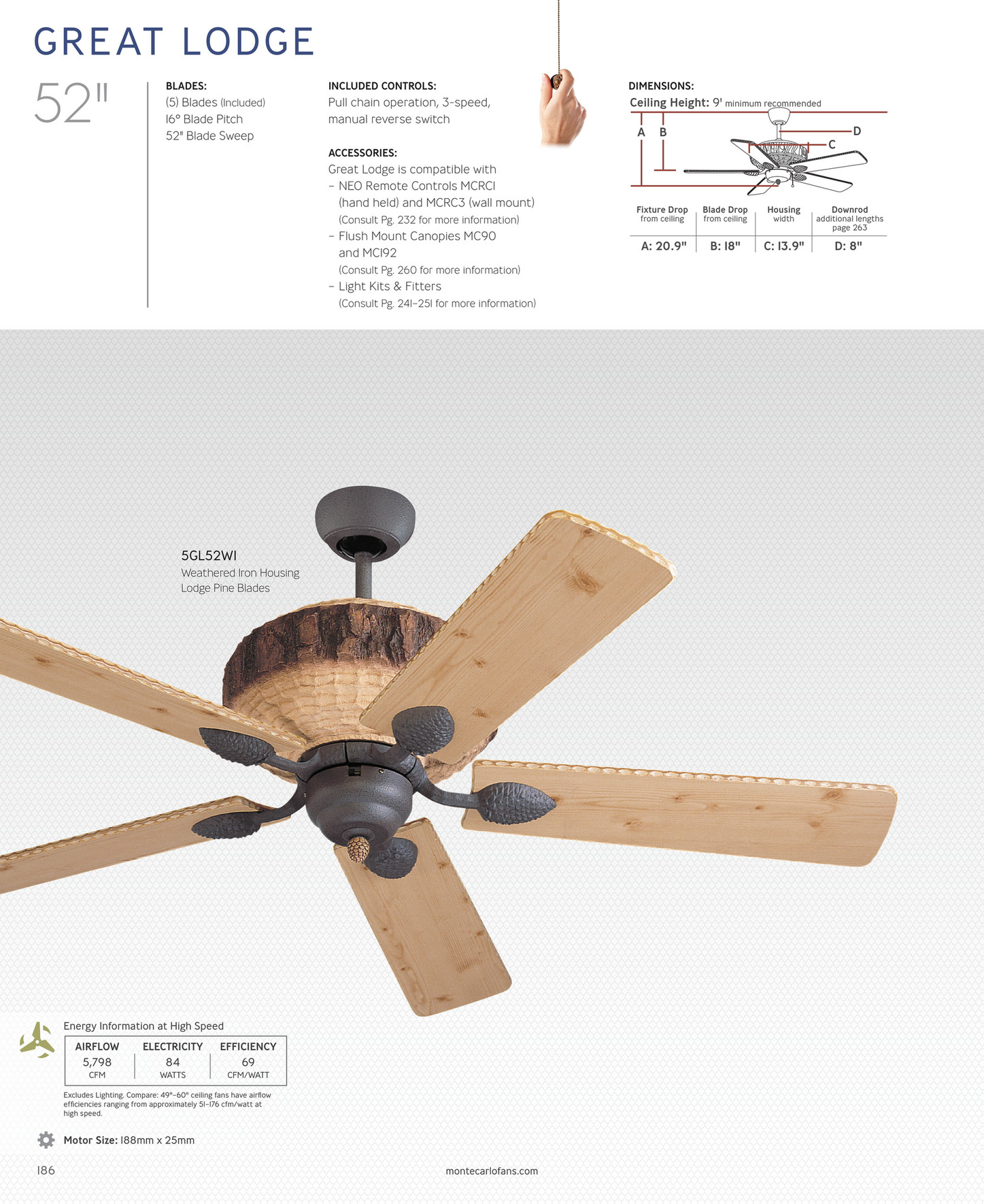 Monte Carlo 2017 Ceiling Fan Catalog Page 188 189