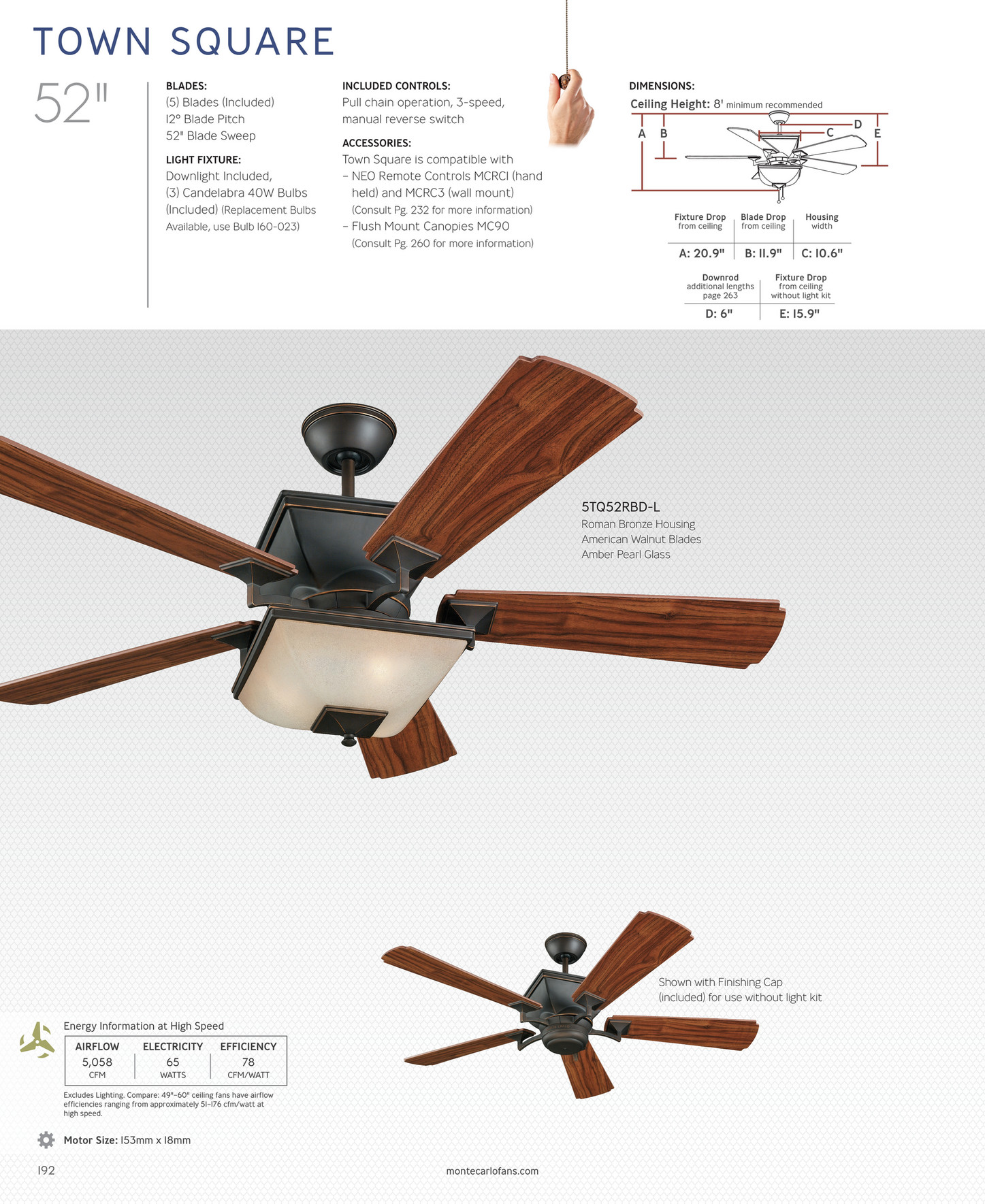 Monte Carlo 2017 Ceiling Fan Catalog Page 194 195