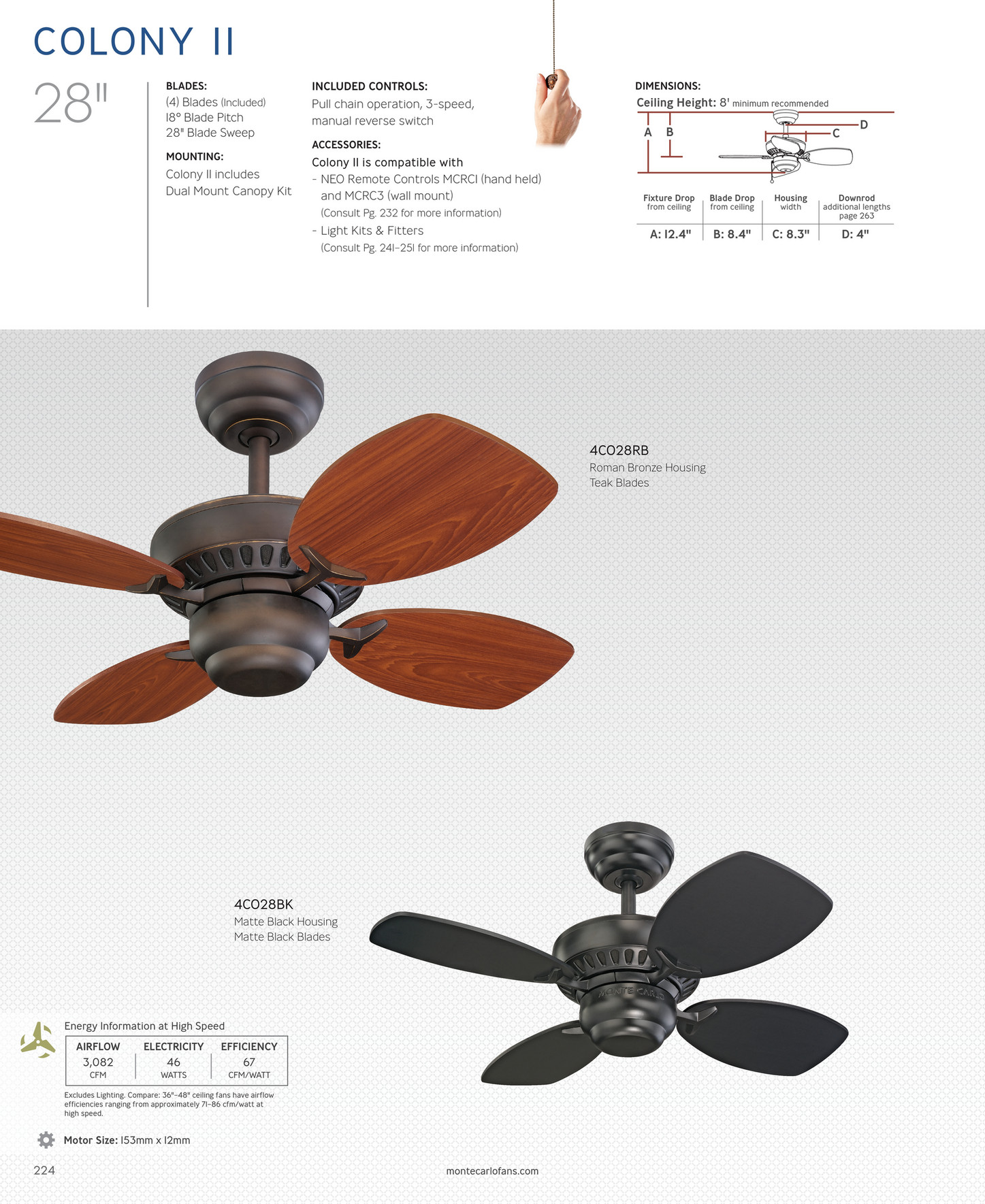 Monte Carlo 2017 Ceiling Fan Catalog Page 226 227