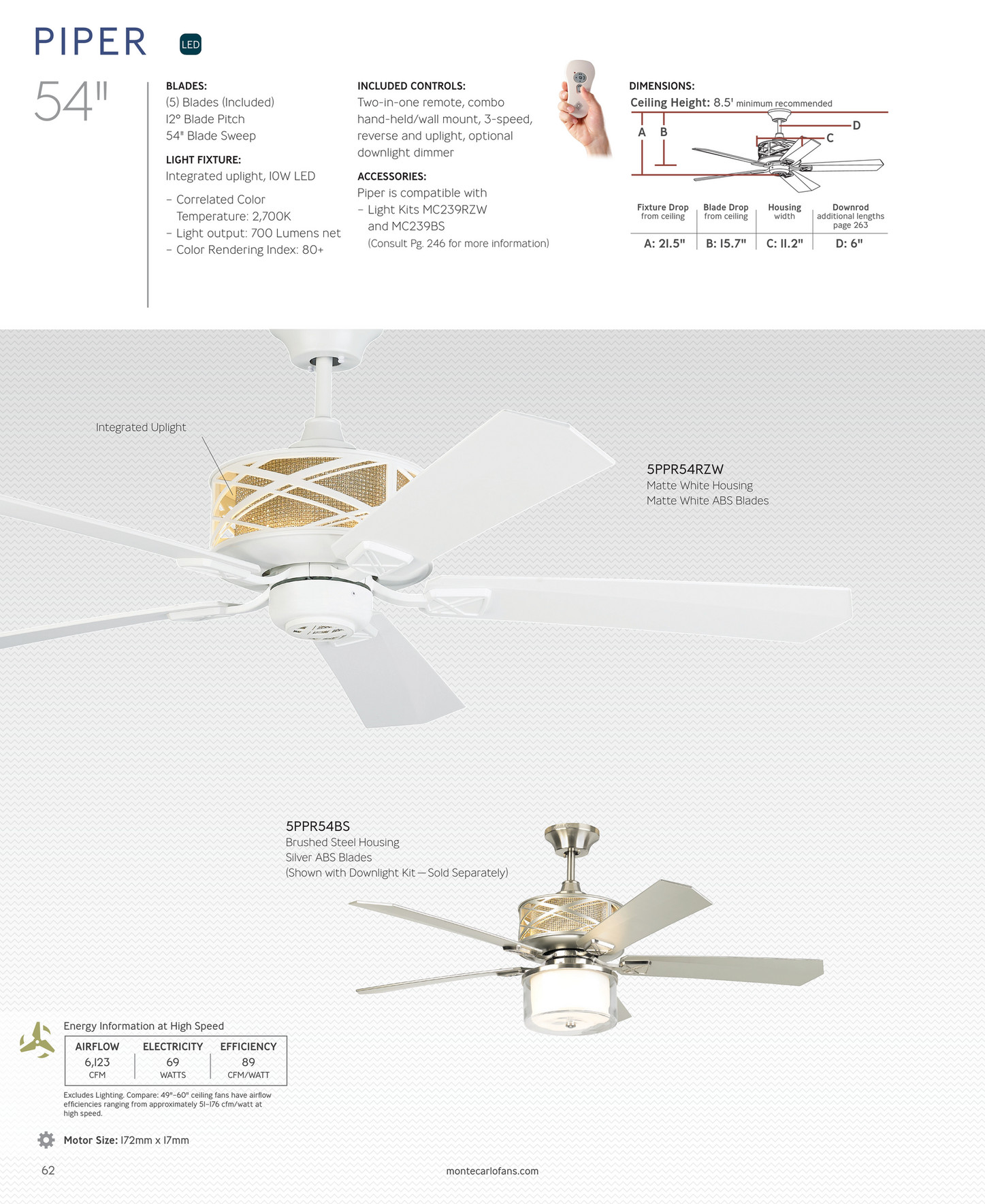 Monte Carlo 2017 Ceiling Fan Catalog Page 64 65