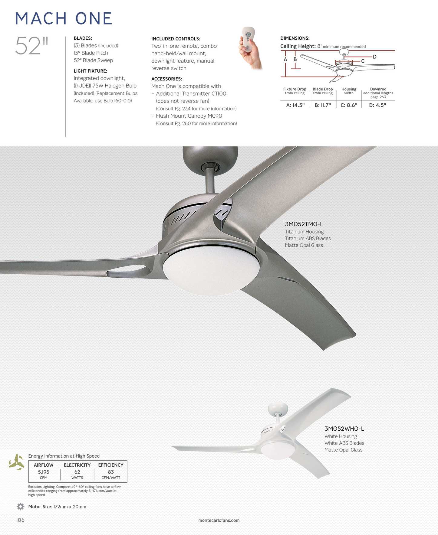 Monte Carlo 2017 Ceiling Fan Catalog Page 108 109