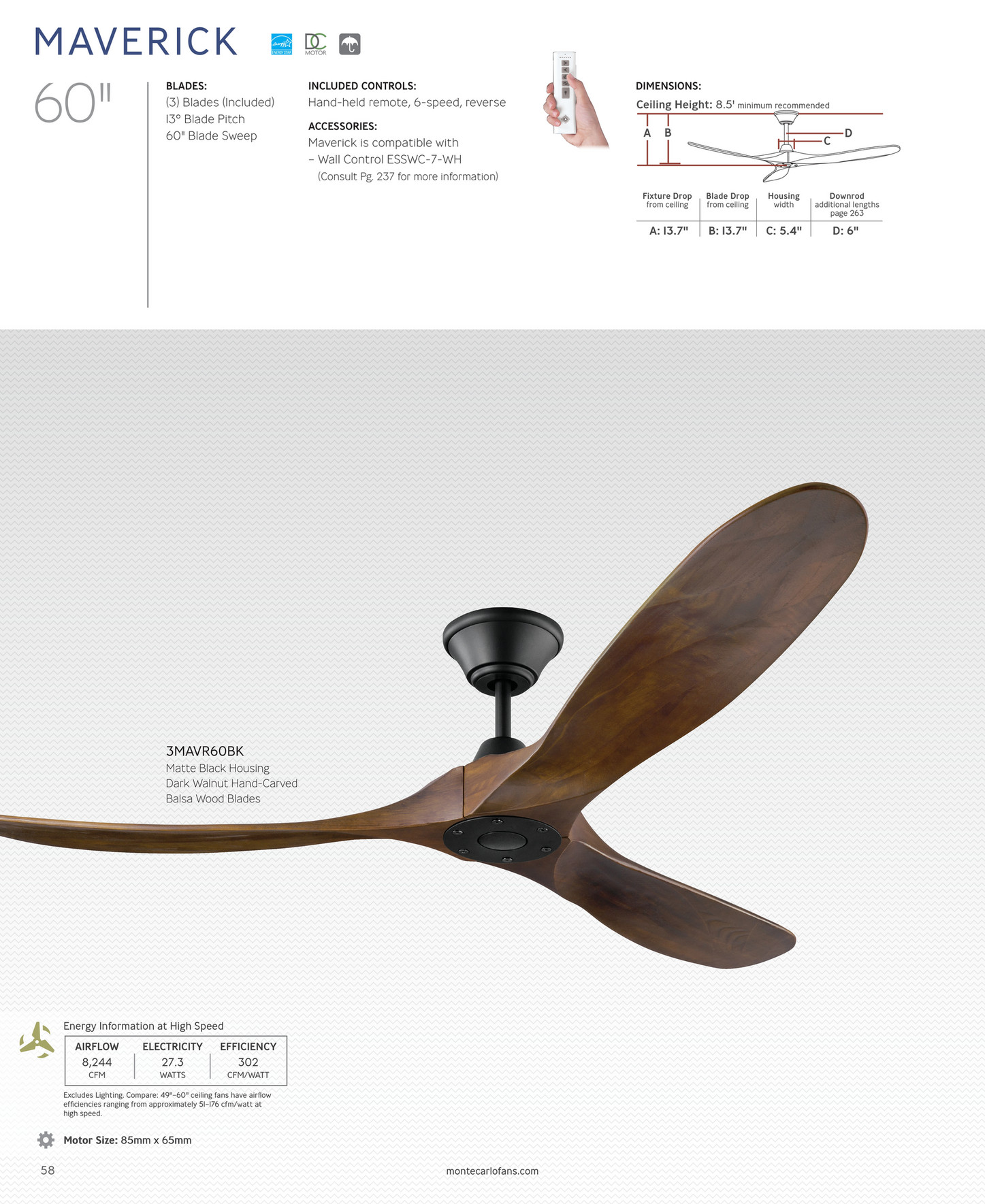 Monte Carlo 2017 Ceiling Fan Catalog Page 60 61