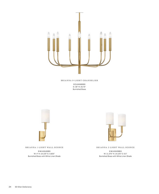 Ed Ellen Degeneres Crafted By Generation Lighting Fall 2018 Look Br I A N Na 9 Ligh T Ch Delier Ec1009bbs D 36 H