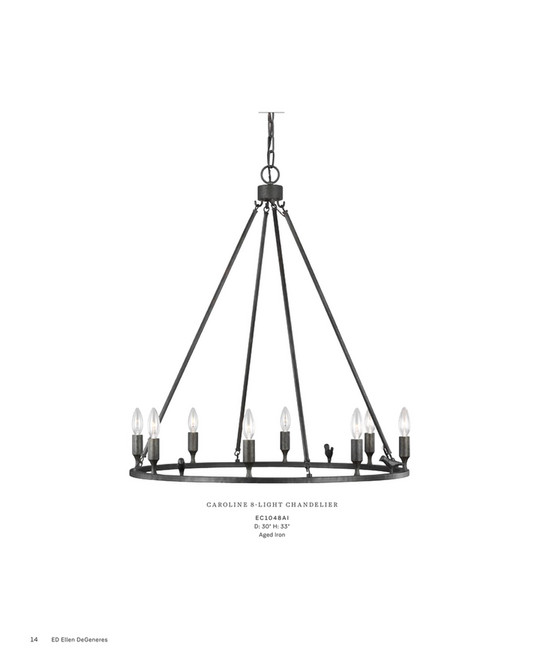 Ed Ellen Degeneres Crafted By Generation Lighting Fall 2018 Look C A Rolin E 8 Ligh T Ch N Delier Ec1048ai D 30 H
