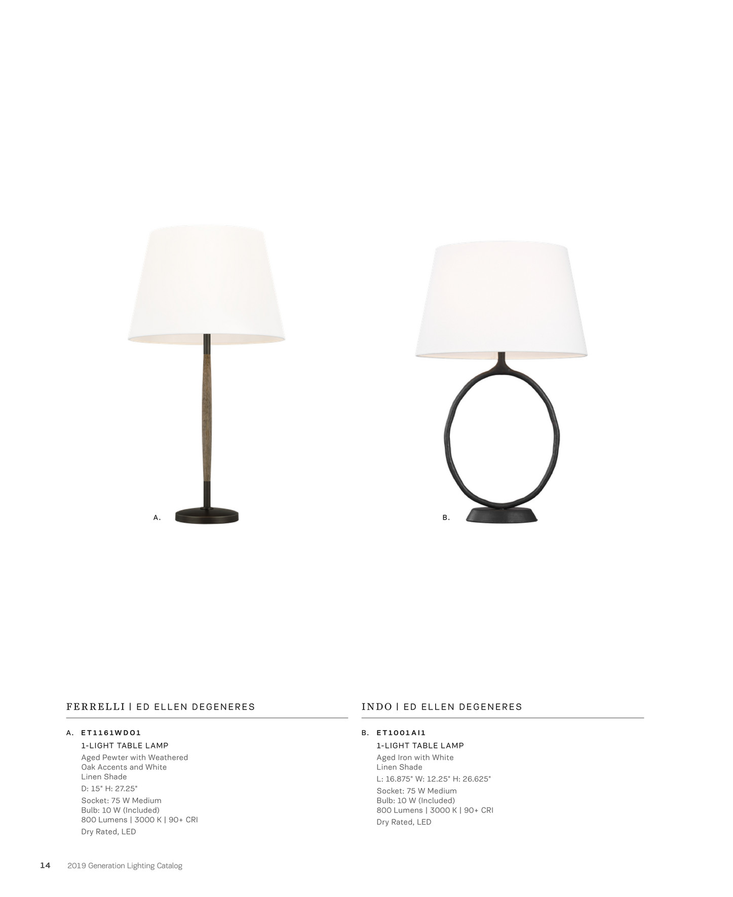 Visual Comfort Group 2019 Generation Lighting Catalog Designer