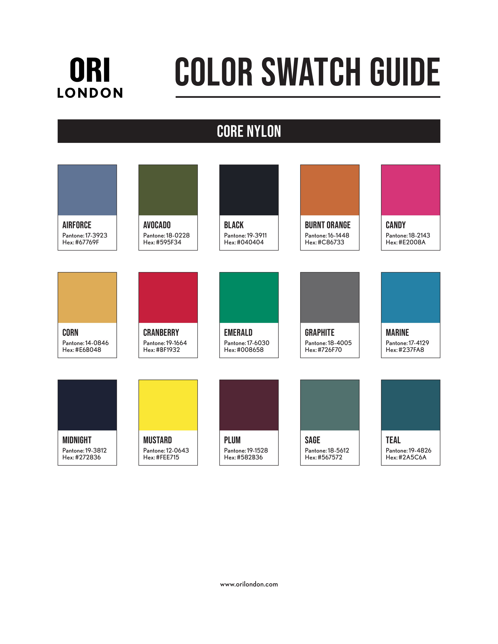 Color Swatch Guide