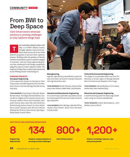 Tony Rathi Engineering at Maryland magazine: Fall/Winter 2025 - Page 26-27
