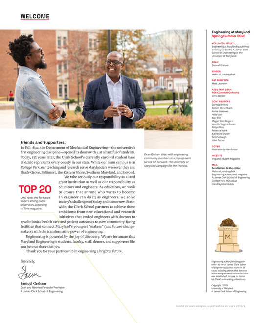 Sam Renz Umd Engineering at Maryland magazine: Spring/Summer 2026 - Page 4-5