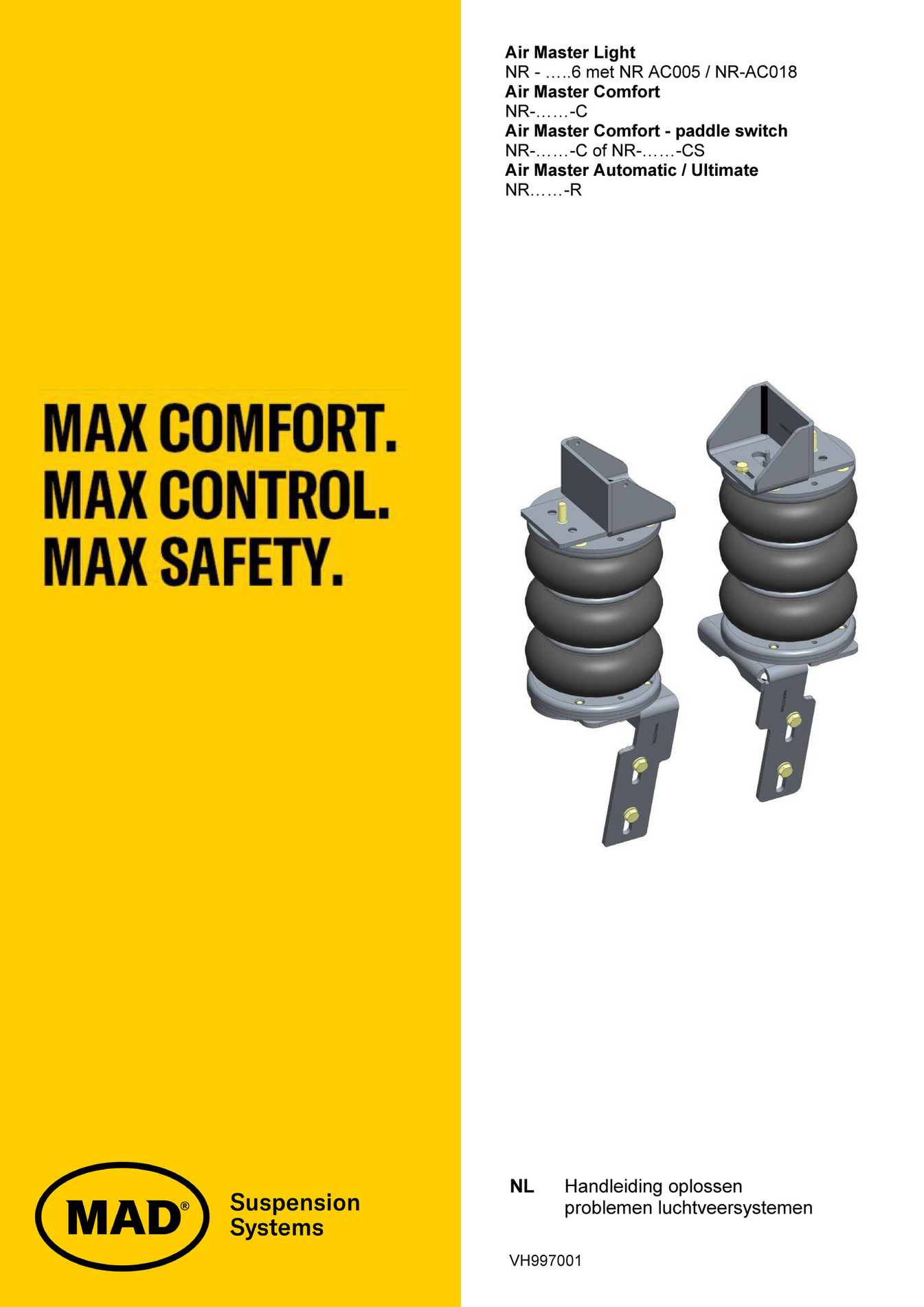 MAD MAD Suspension Systems NL handleiding oplossen problemen