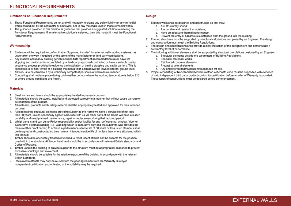 Liability Wall LABC Warranty - Technical Manual V11 Section 6 External Walls - Page 3