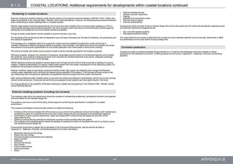 LABC Warranty - Technical Manual V11 Appendix B Coastal Locations - Page 7