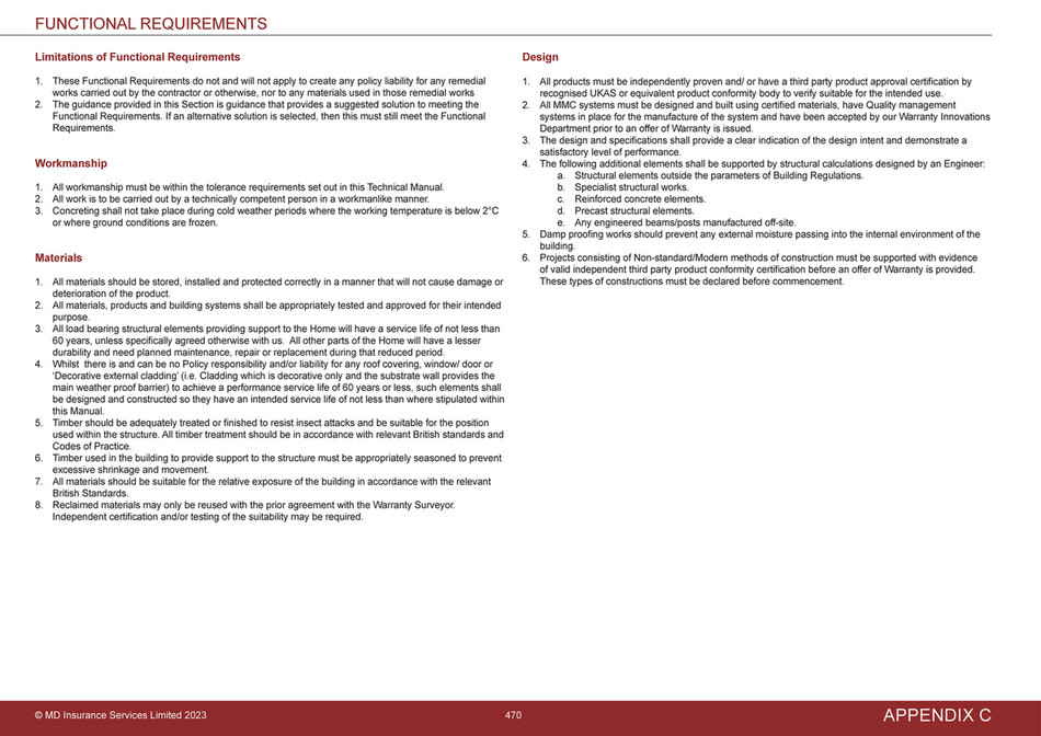 LABC Warranty - Technical Manual V11 Appendix C MMC and Materials - Page 2