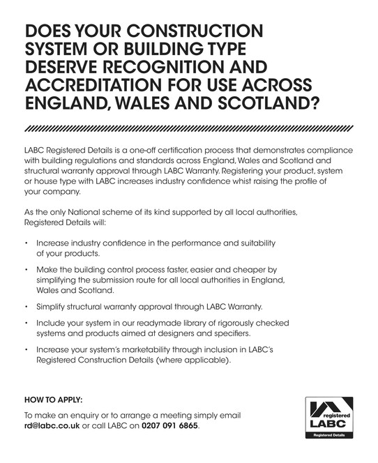 LABC Warranty - LABC Registered Details - Page 1