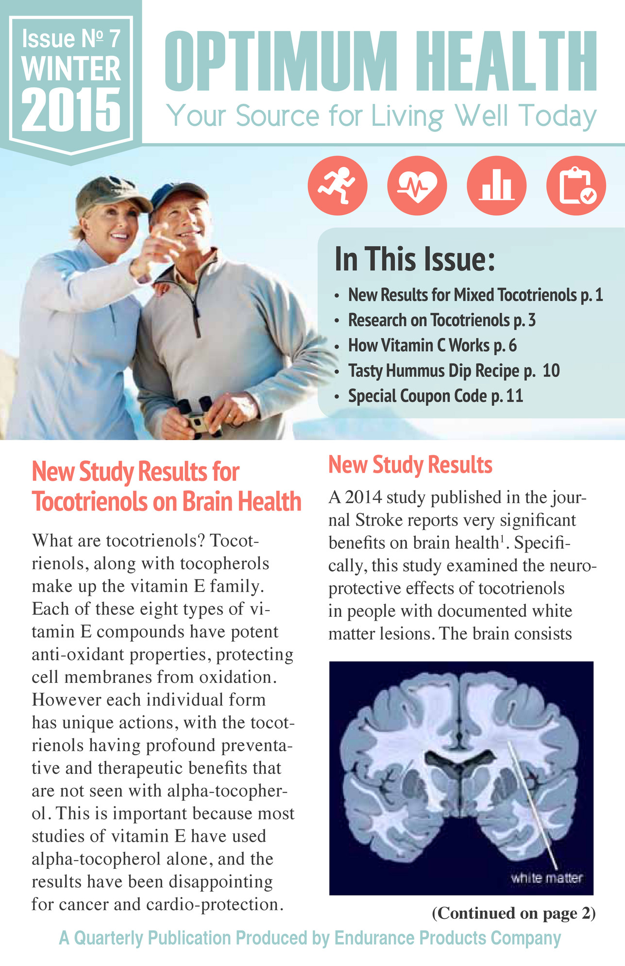 Endurance Products Company Optimum Health Winter 2015 Quarterly