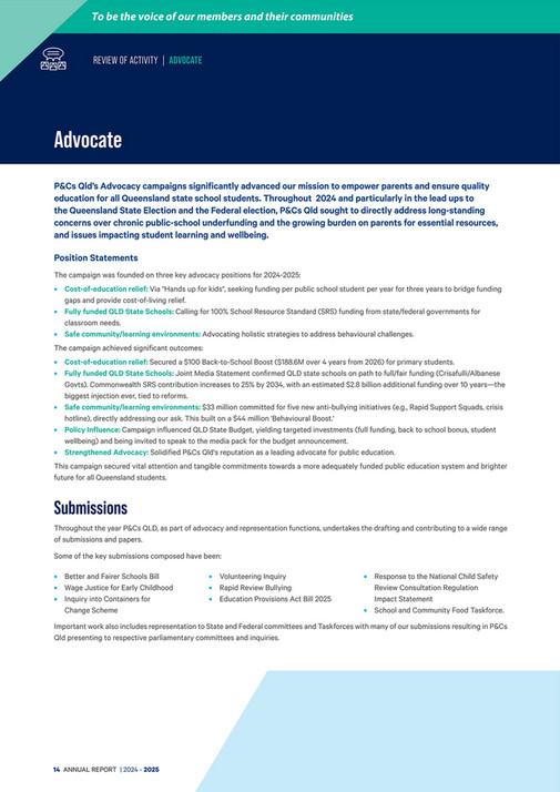 P&Cs Qld - Annual_Report_2025 - Page 12-13 - Created with Publitas.com