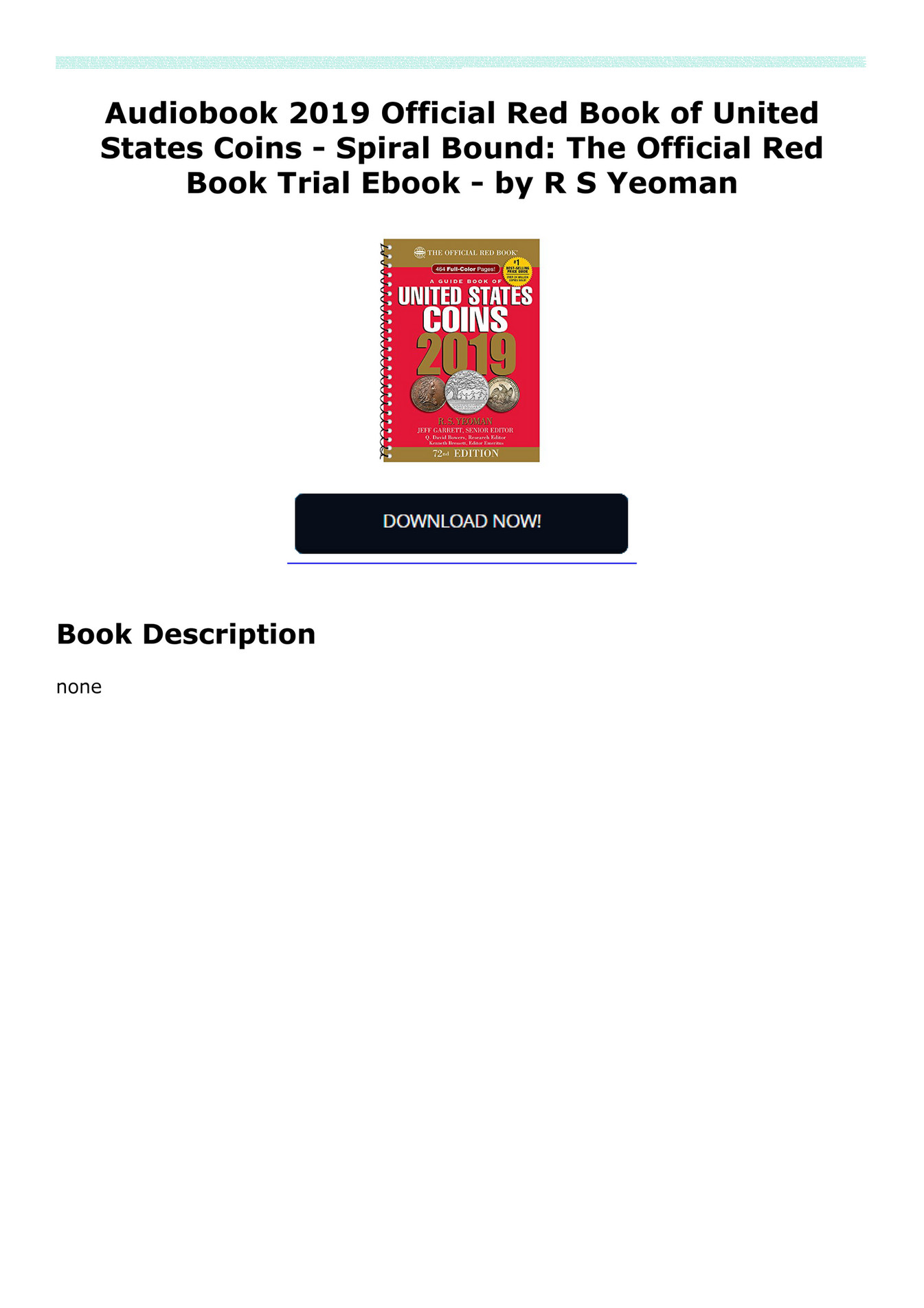 sepsojiknow3w - Audiobook 2019 Official Red Book of United States Coins - Spiral Bound: The Official Red Book Trial Ebook - by R S Yeoman - Page 1