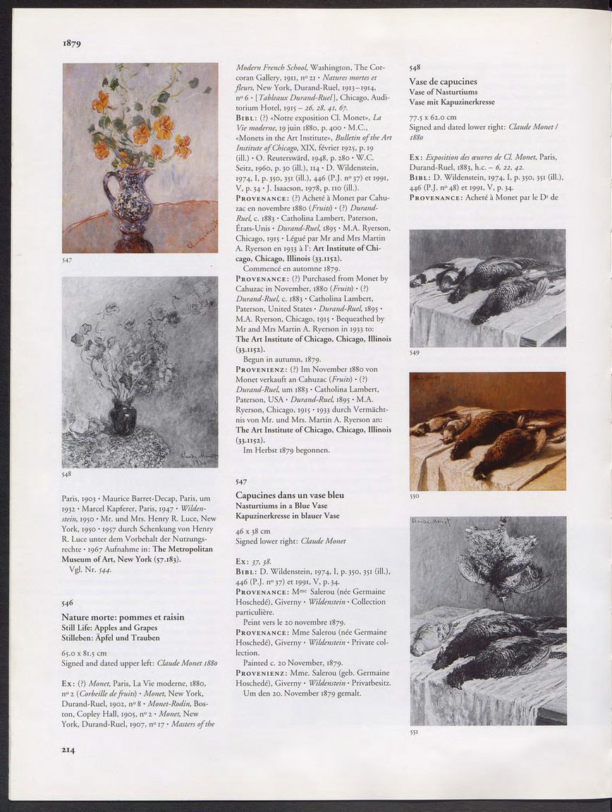 Wildenstein Plattner Institute C R Claude Monet Volume Ii Wildenstein Institute Page 216 217