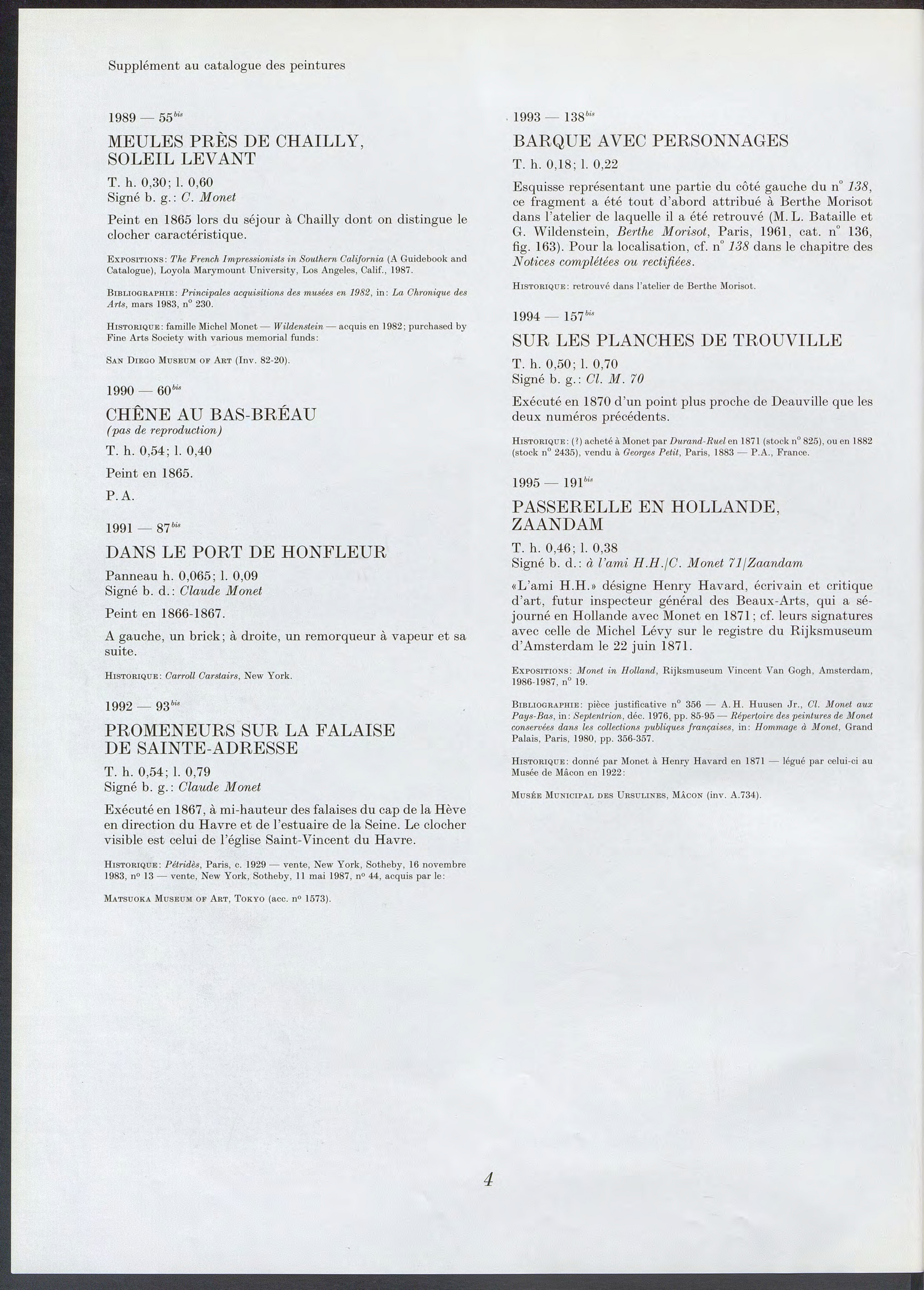 Wildenstein Plattner Institute C R Claude Monet Tome V Wildenstein Institute Fr Page 160 161