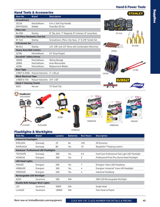 United Rentals Supplies - Page 46-47