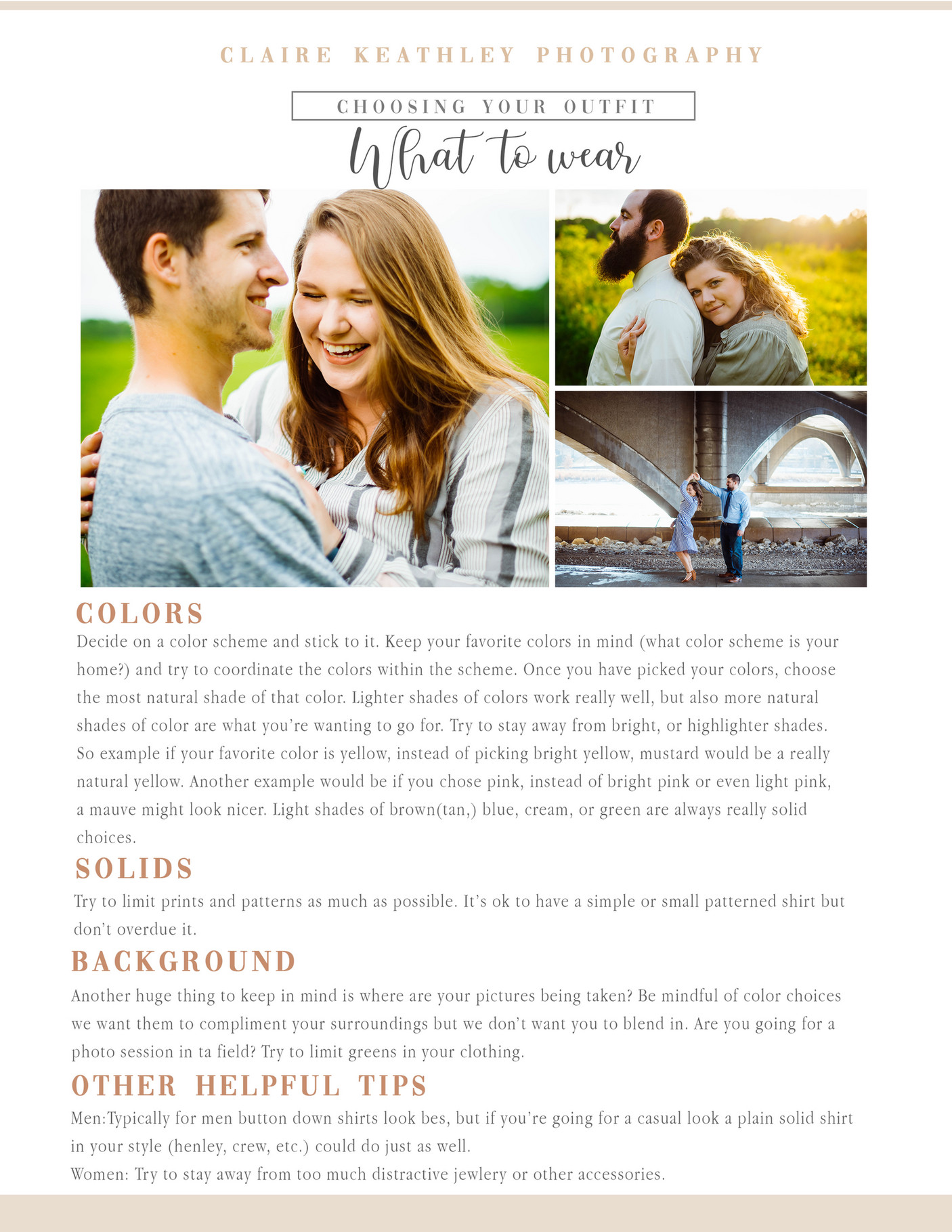 Claire Keathley Photography, LLC - what to wear - Page 1