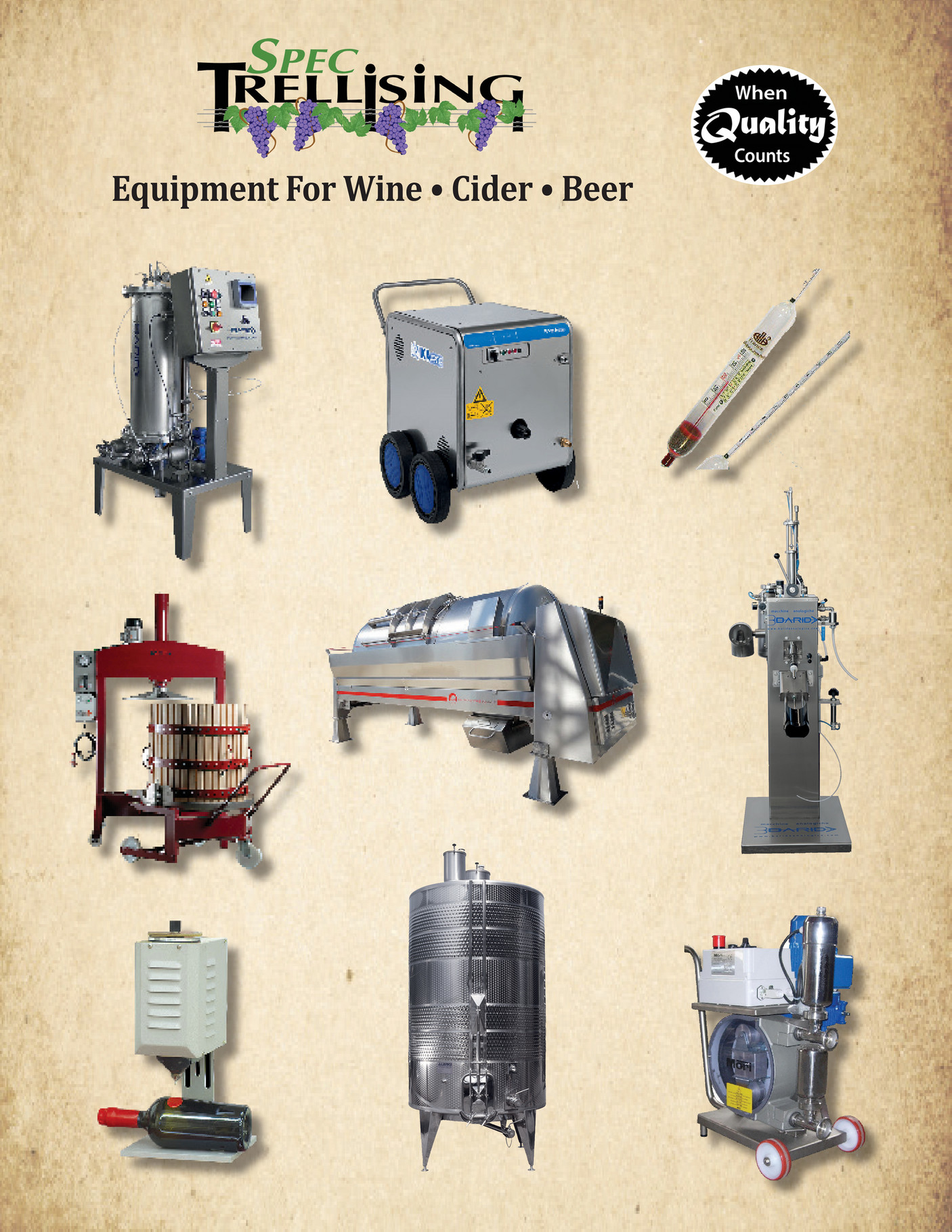 Spec Trellising 2019 Wine, Sparkling Wine, and Beer Production