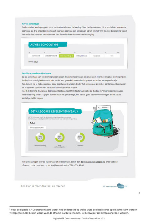 Toetswijzer Iep Doorstroomtoets Digitaal Primair Onderwijs Bureau Ice Pagina