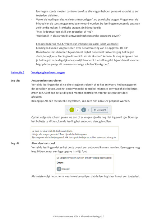 Afnamehandleiding Iep Doorstroomtoets Primair Onderwijs Bureau Ice Pagina