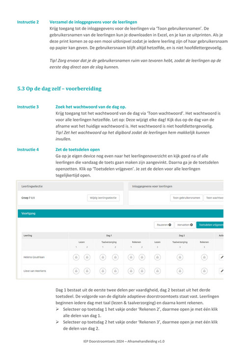 Afnamehandleiding Iep Doorstroomtoets Primair Onderwijs Bureau Ice Pagina