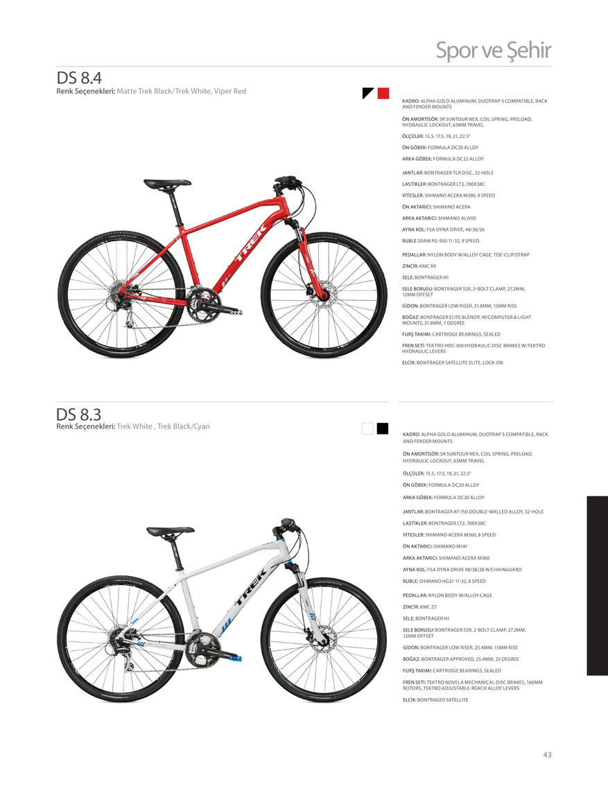 Trek 8.3 best sale ds size chart