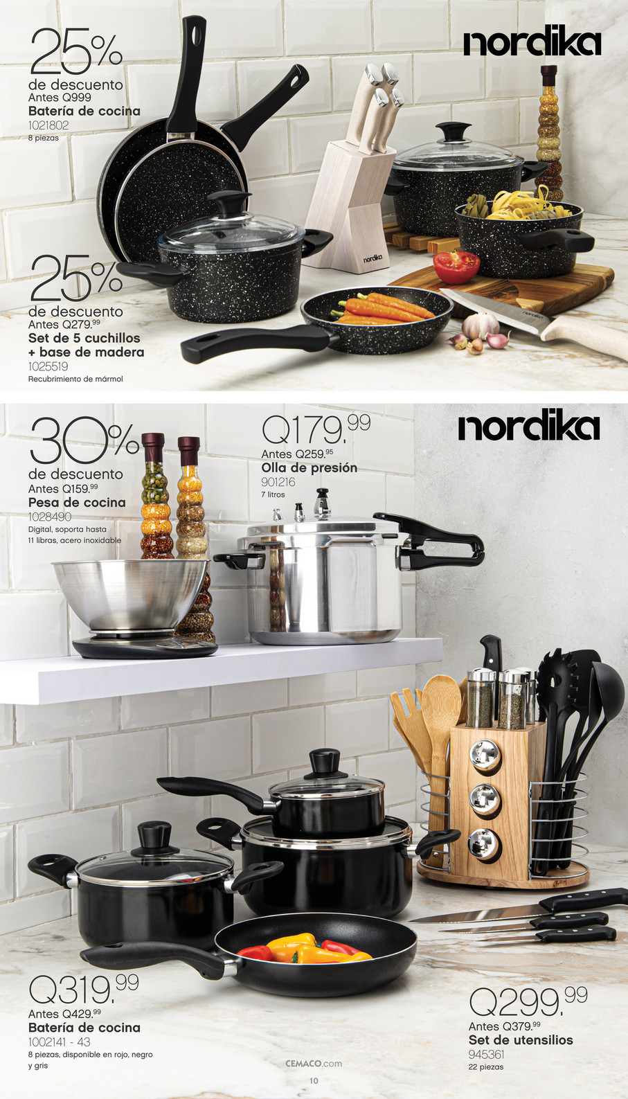 Batería De Cocina Acero Inoxidable 8 Pzas - Nordika - Cemaco