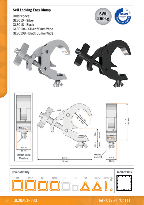 Prolight Concepts Group Ltd - Global Truss - Clamps & Couplers ...