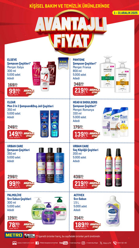 Kişisel Bakım ve Temizlik Ürünleri