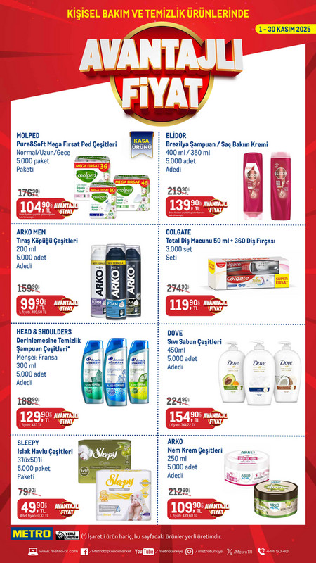 Kişisel Bakım ve Temizlik Ürünleri