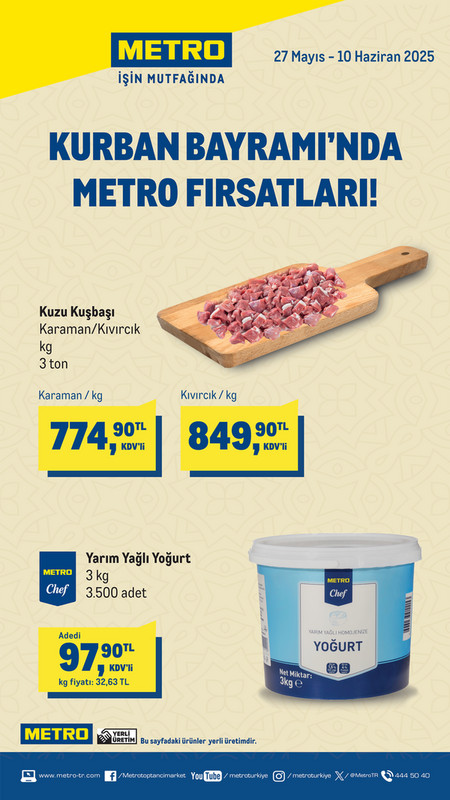Kurban Bayramı'nda Metro Fırsatları