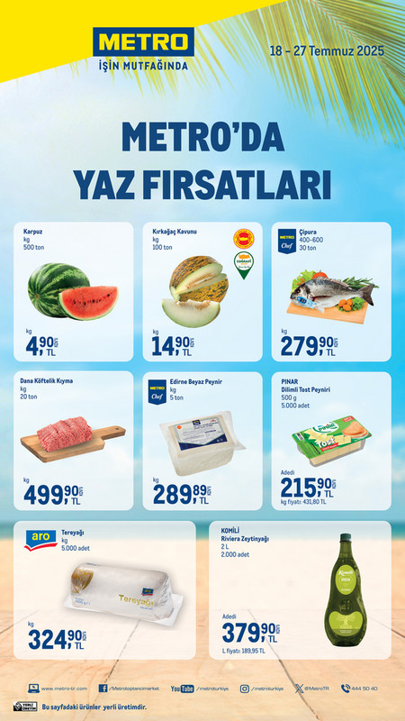 Metro'da Yaz Fırsatları