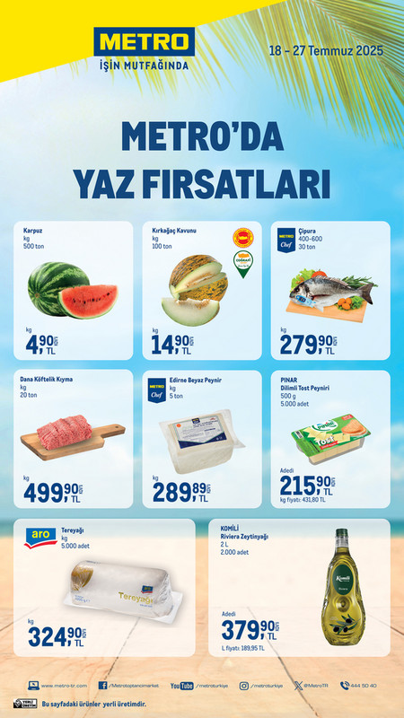 Metro'da Yaz Fırsatları
