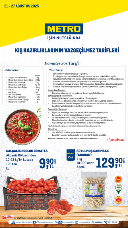 Domatesle Kışa Hazırlık
