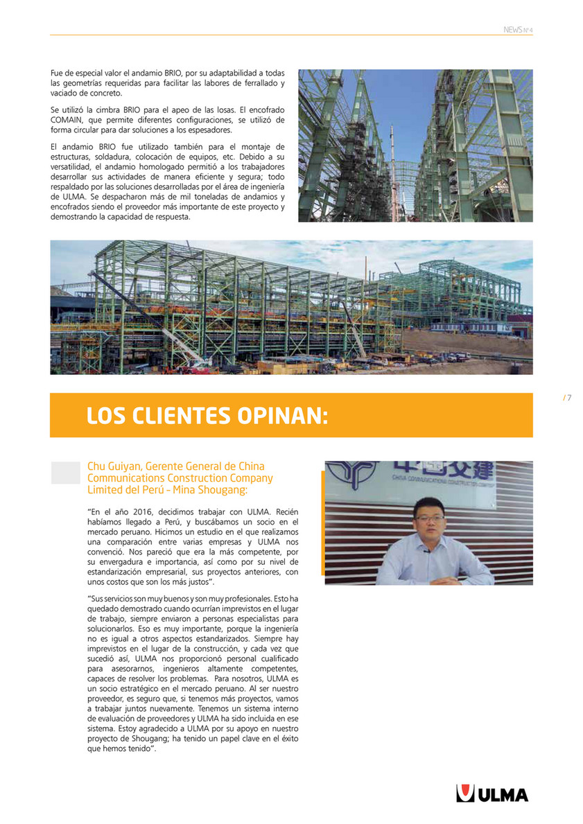 ULMA Construction - Revista de Construcción NEWS - Perumin 2019 - Página  8-9 - Created with Publitas.com