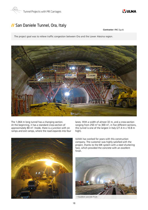 Ulma Construction Mk Formwork Carriages For Tunnels Page Created With Publitas Com