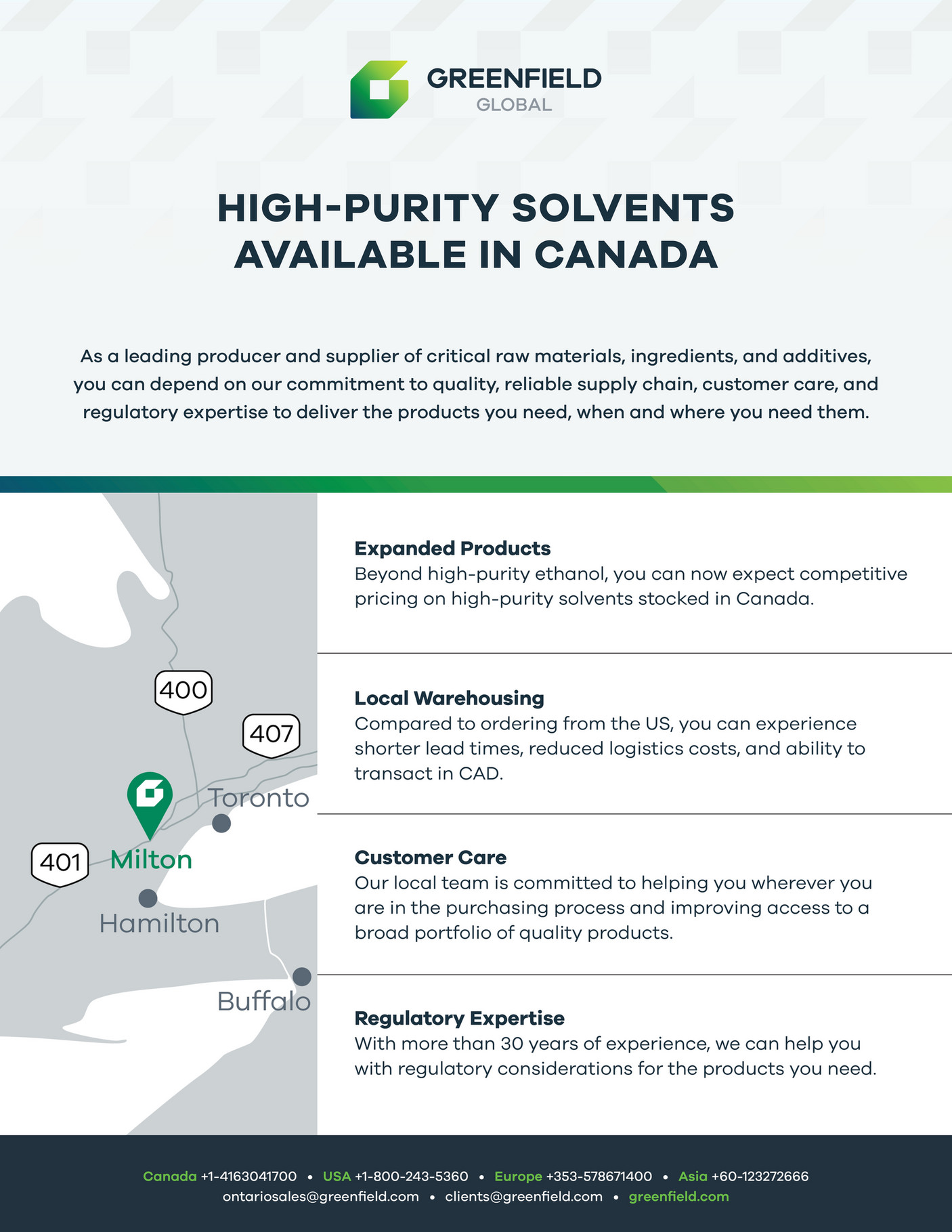 Greenfield Global Greenfield_Global_Flyer_Toronto Warehouse EN Page 1