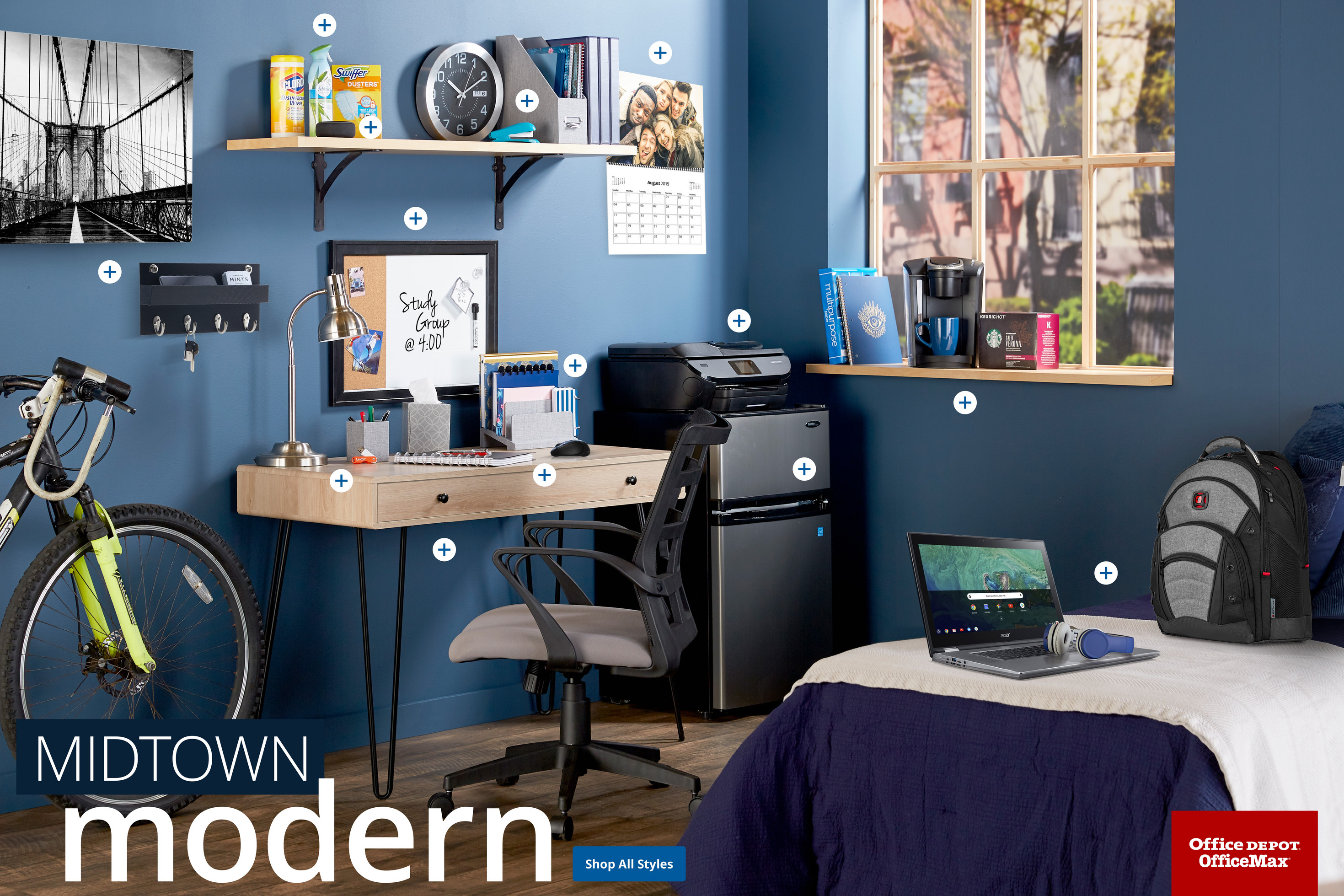 Office Depot Dorm Room Styles Brenton Studio Callay Writing Desk