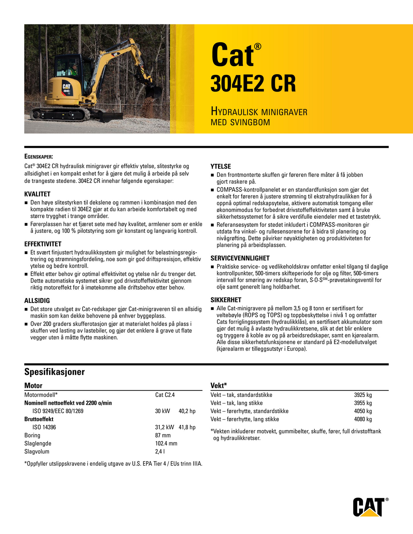 Pon-cat - Cat 304E2 ANHQ7737-01 - Side 1