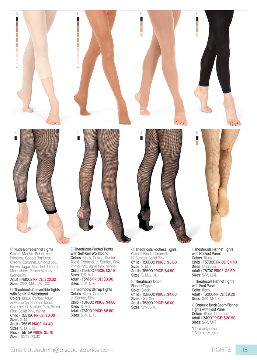 Girls Convertible Tights with Self-Knit Waistband - Convertible Tights, Theatricals T5515C