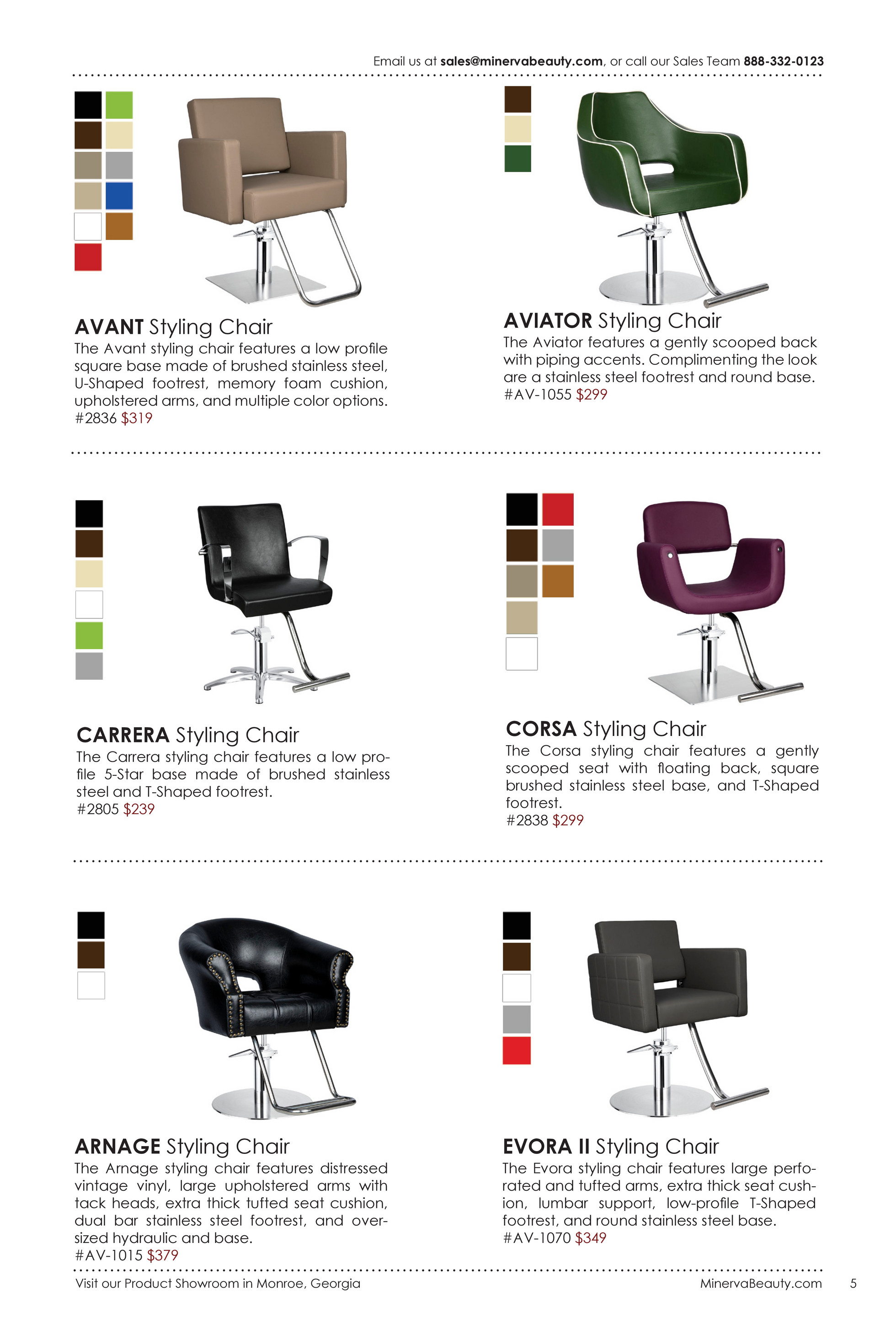 arnage styling chair