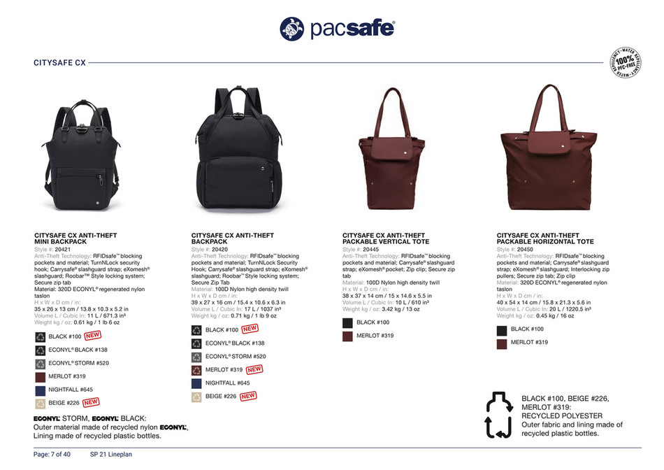 pacsafe packable backpack