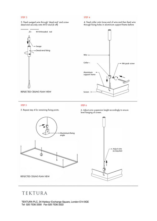 Tektura Tektura and Zintra acoustic SUSPENDED CEILING PANELS prep
